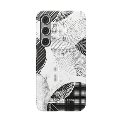 Geometric Monochrome Flow Samsung S24 - Slim Phone Case