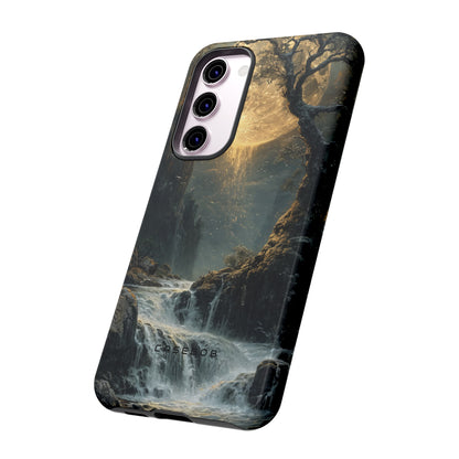 Moonlit Waterfall Silence - Protective Phone Case