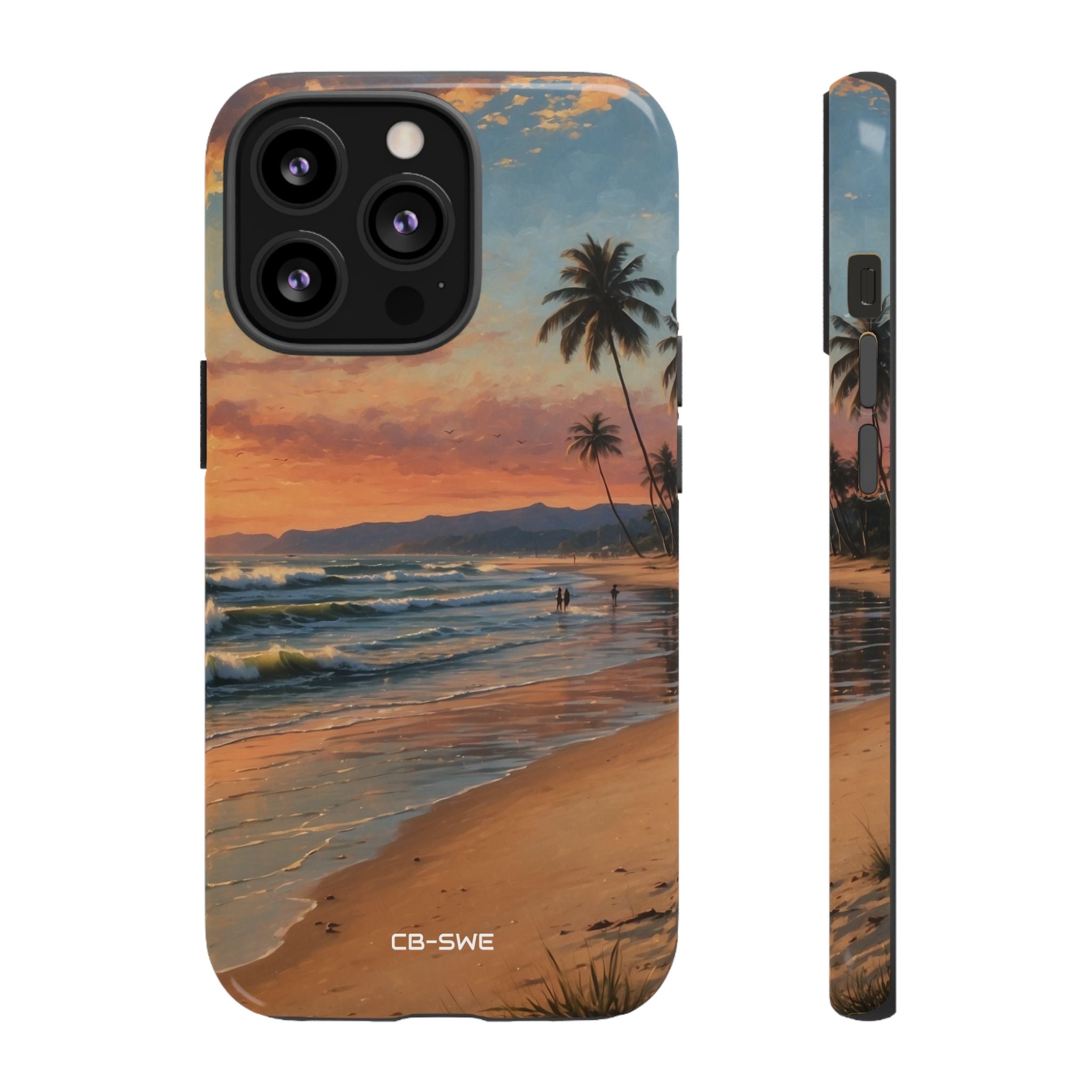 Golden Waves Embrace - iPhone Case