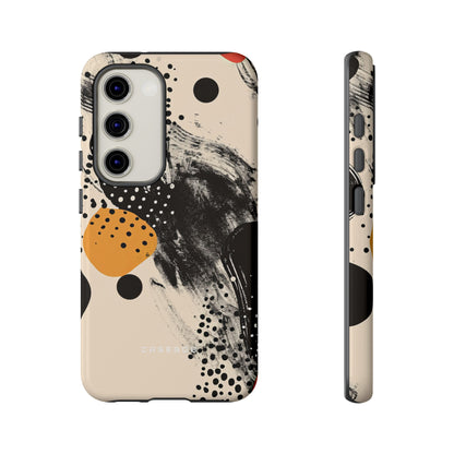 Black Dot Elegance - Protective Phone Case