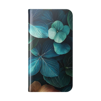 Teal Bloom - iPhone 15 Pro Max Case - Wallet