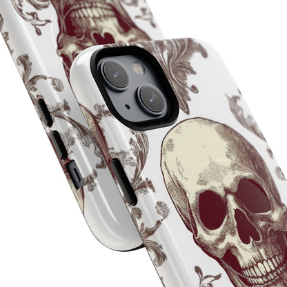 Gothic Skulls and Ornate Foliage iPhone 14 | Tough+ Phone Case