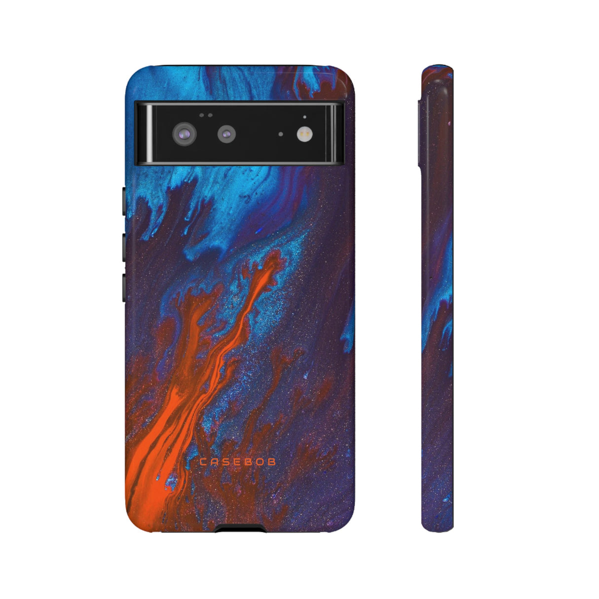 Orange Flame Ink Art - Protective Phone Case