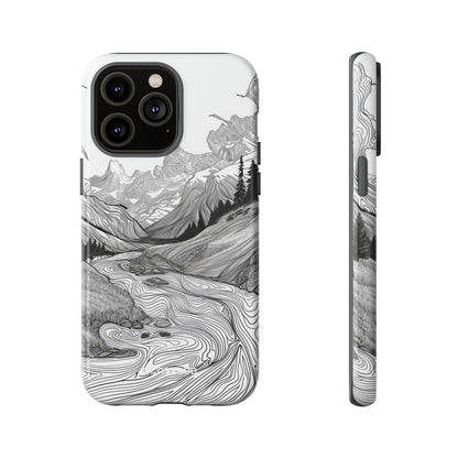 Monochrome Serenity | Protective Phone Case for iPhone