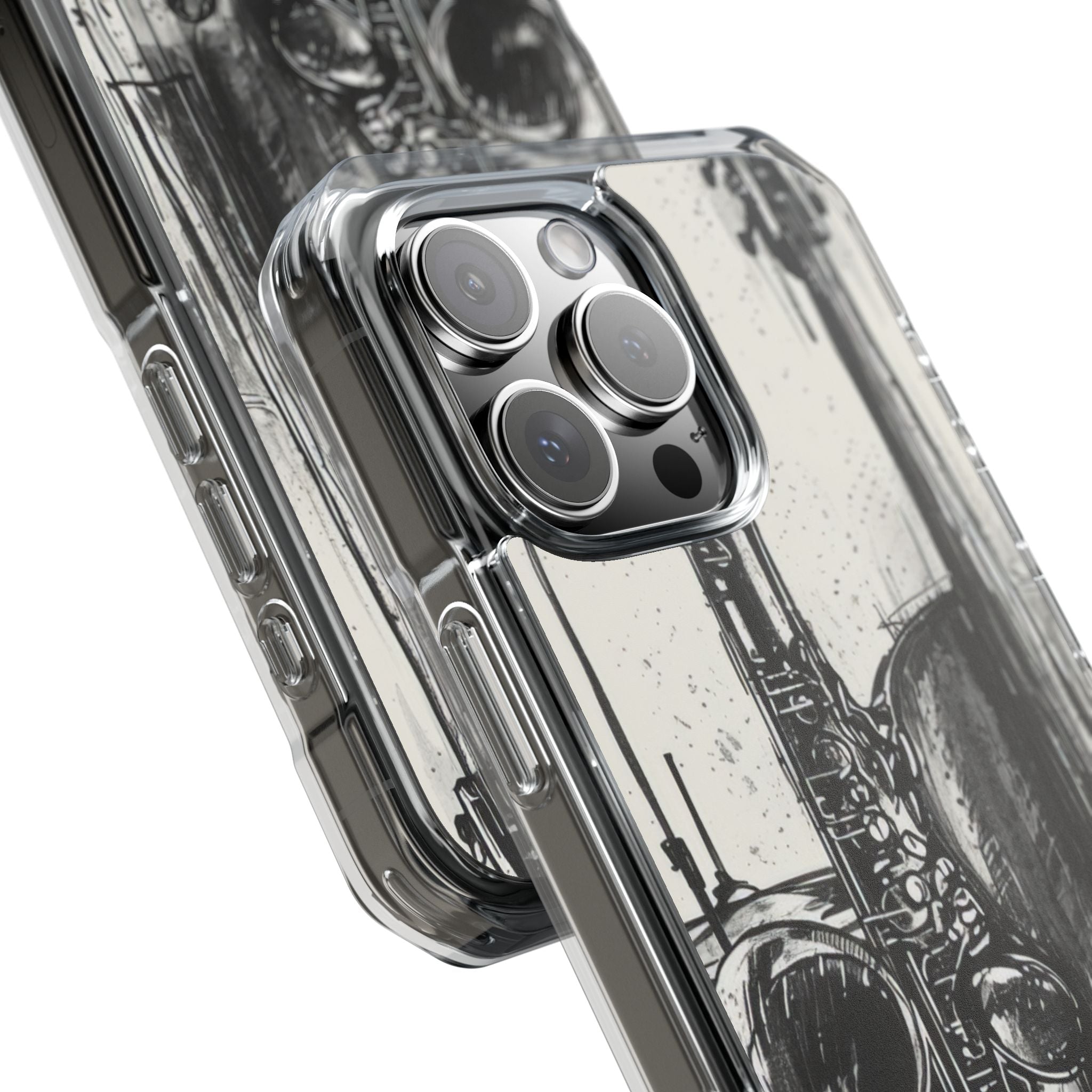 Jazz Instrument Line Symphony iPhone 16 - Clear Impact Phone Case