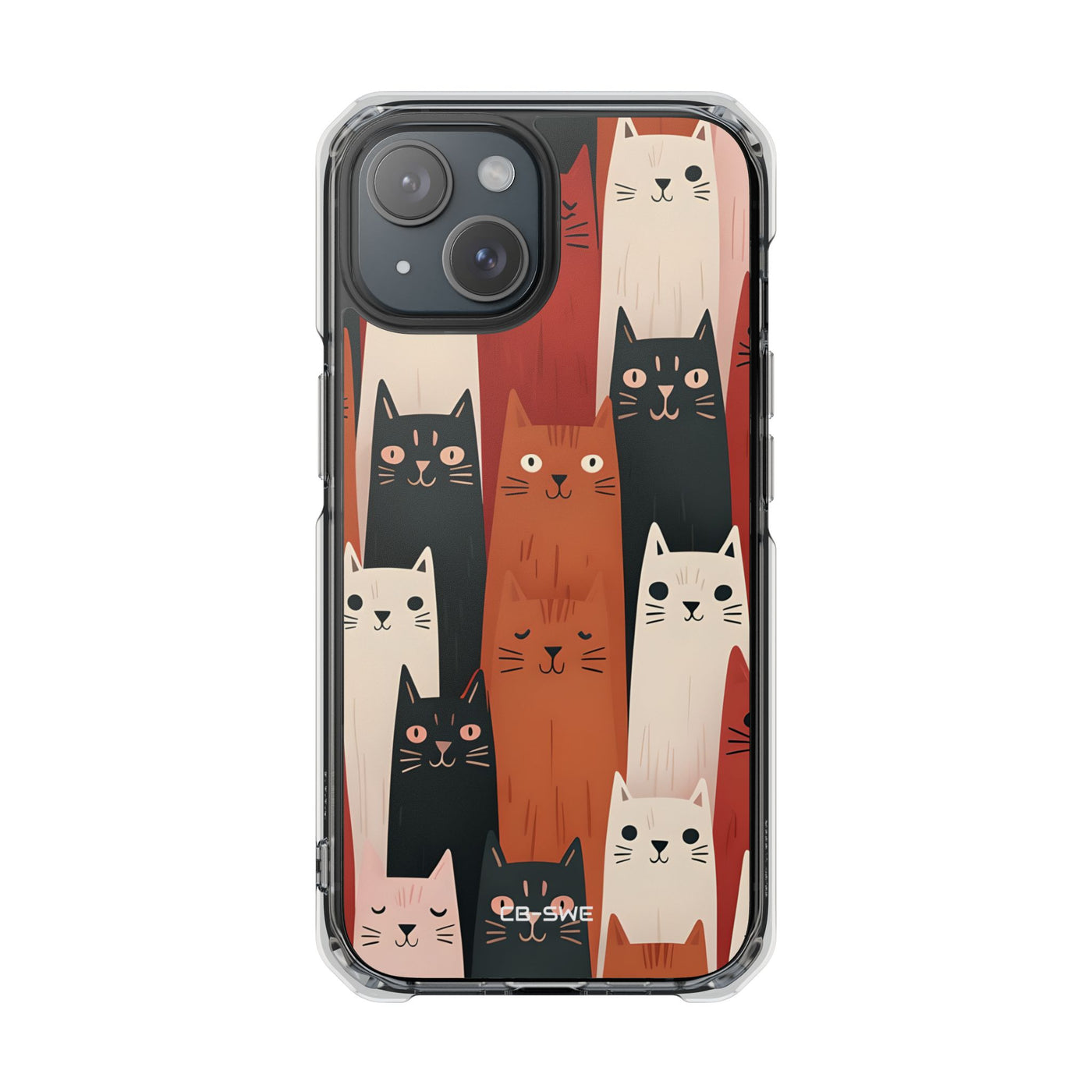Whimsical Cat Assembly iPhone Case - Impact