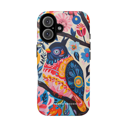 Whimsical Vintage Owl with Floral Charm iPhone 16 - Tough Phone Case