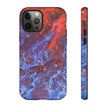 Blue Lava Ink Art iPhone Case (Protective) iPhone 12 Pro Matte Phone Case