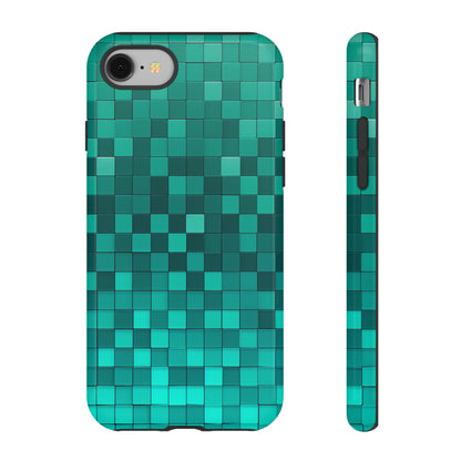 Teal Tones Mosaic - Protective Phone Case