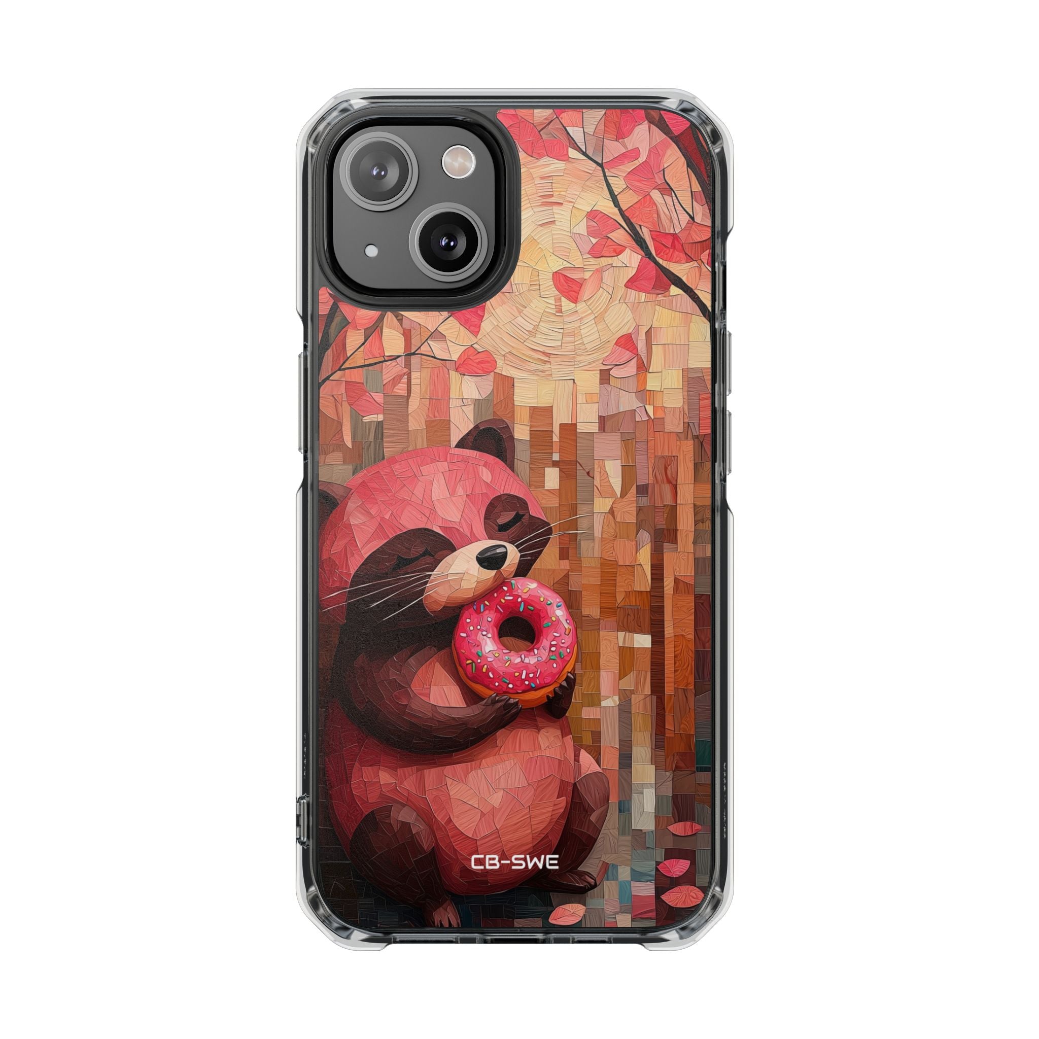 Raccoon Holds Donut iPhone Case - Impact