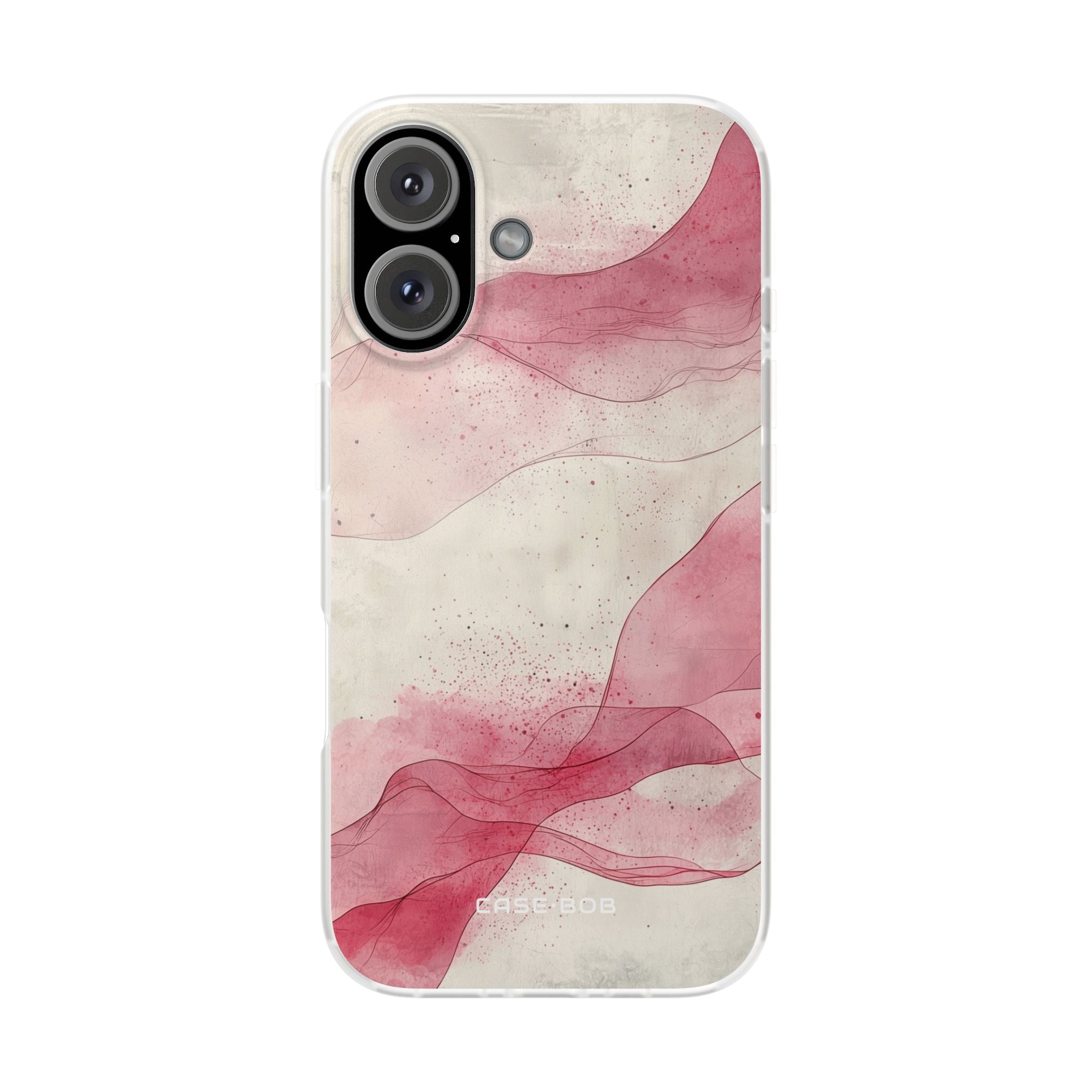 Crimson Waves iPhone 16 Case - Soft
