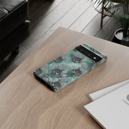 Teal Floral Elegance - Google Pixel Case