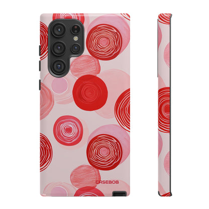 Crimson Circle Minimalism - Protective Phone Case