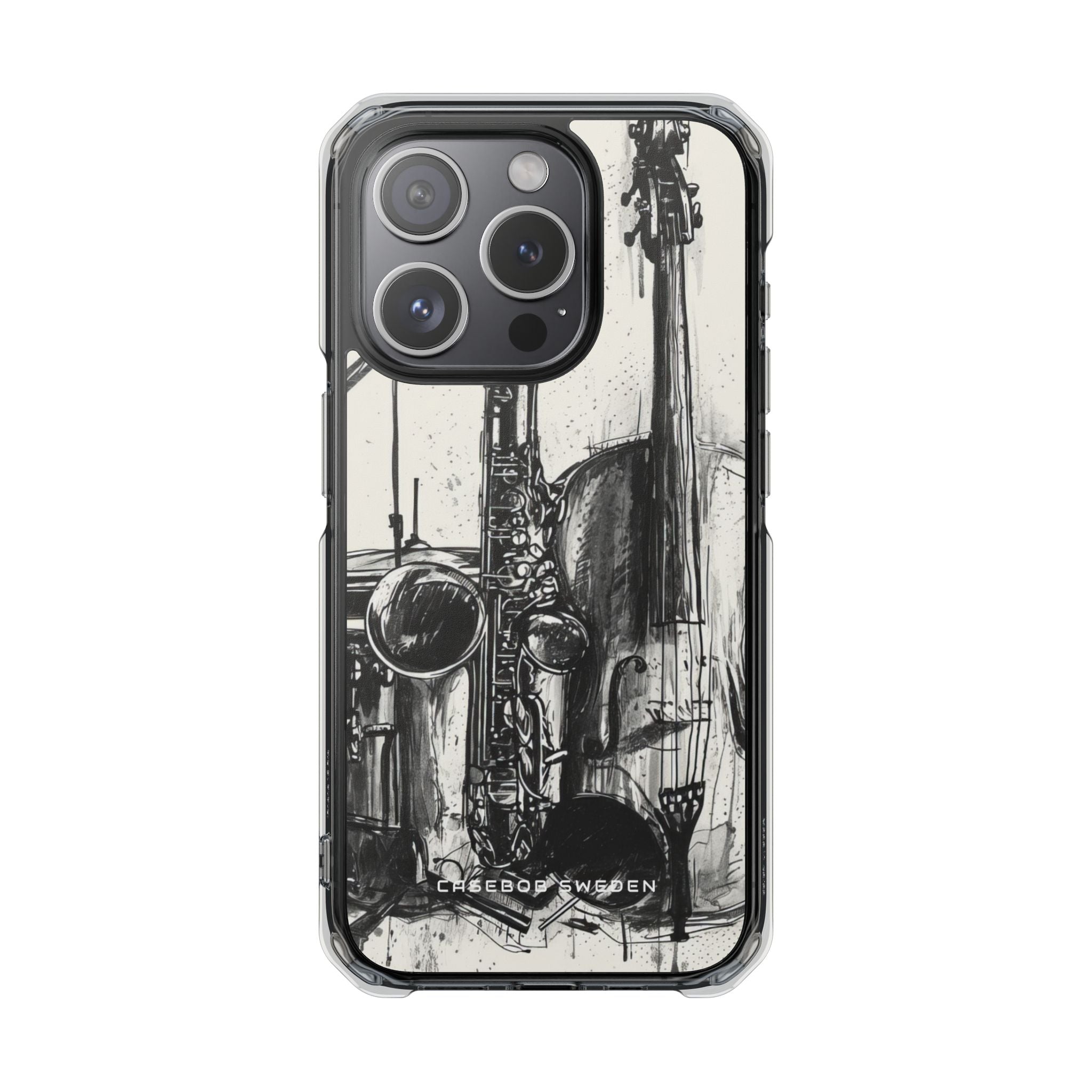 Jazz Instrument Line Symphony iPhone 15 - Clear Impact Phone Case