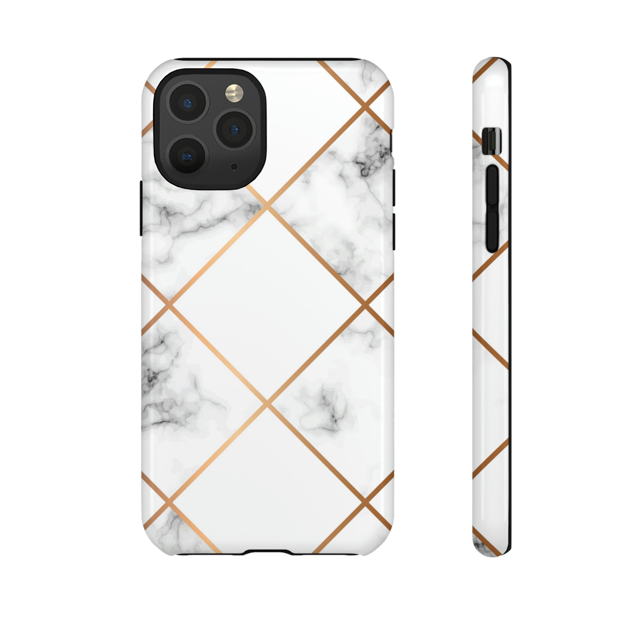 White Marble - Protective Phone Case