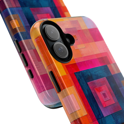 Vibrant Geometry - Tough iPhone 16 Phone Case