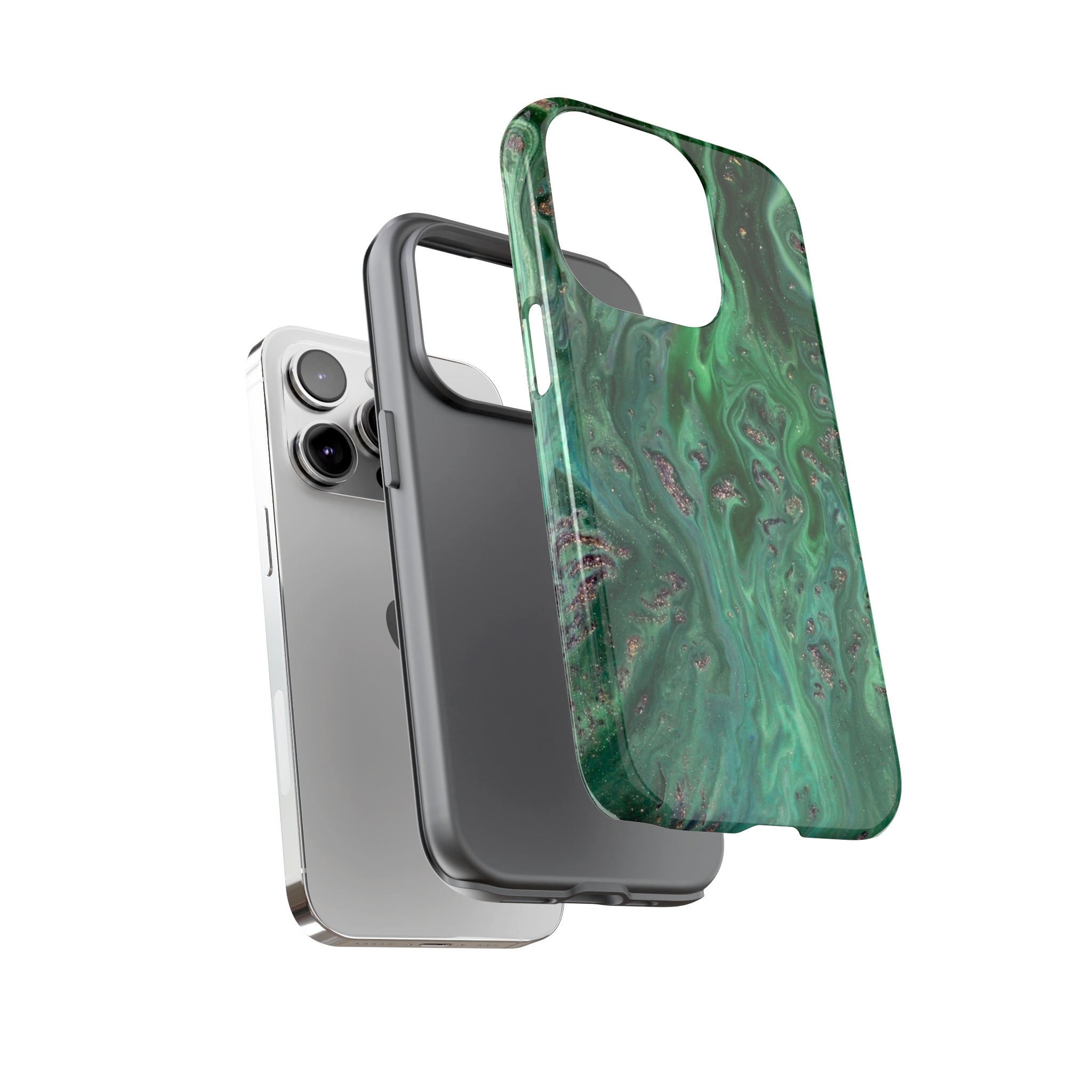 Light Green Ink Art iPhone Case (Protective) Phone Case