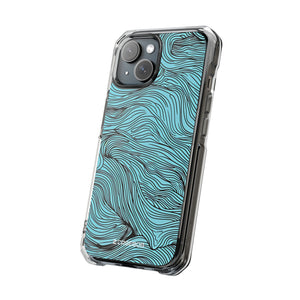 Wavy Serenity - Phone Case for iPhone (Clear Impact - Magnetic)