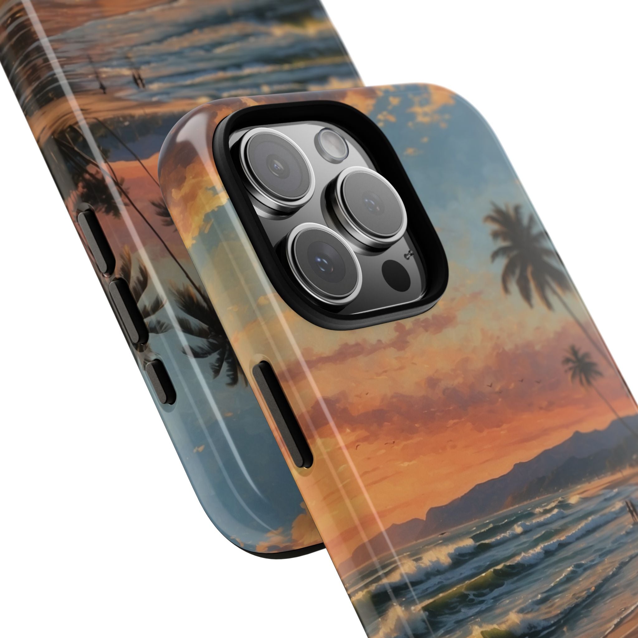 Golden Waves Embrace - iPhone Case