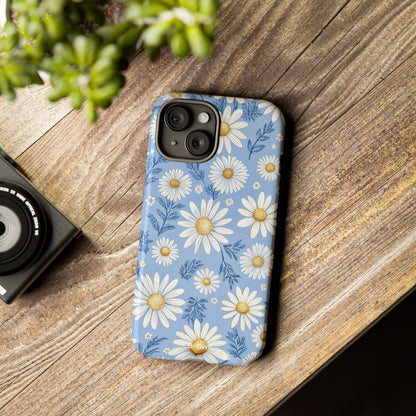 Daisies On Blue - iPhone Case