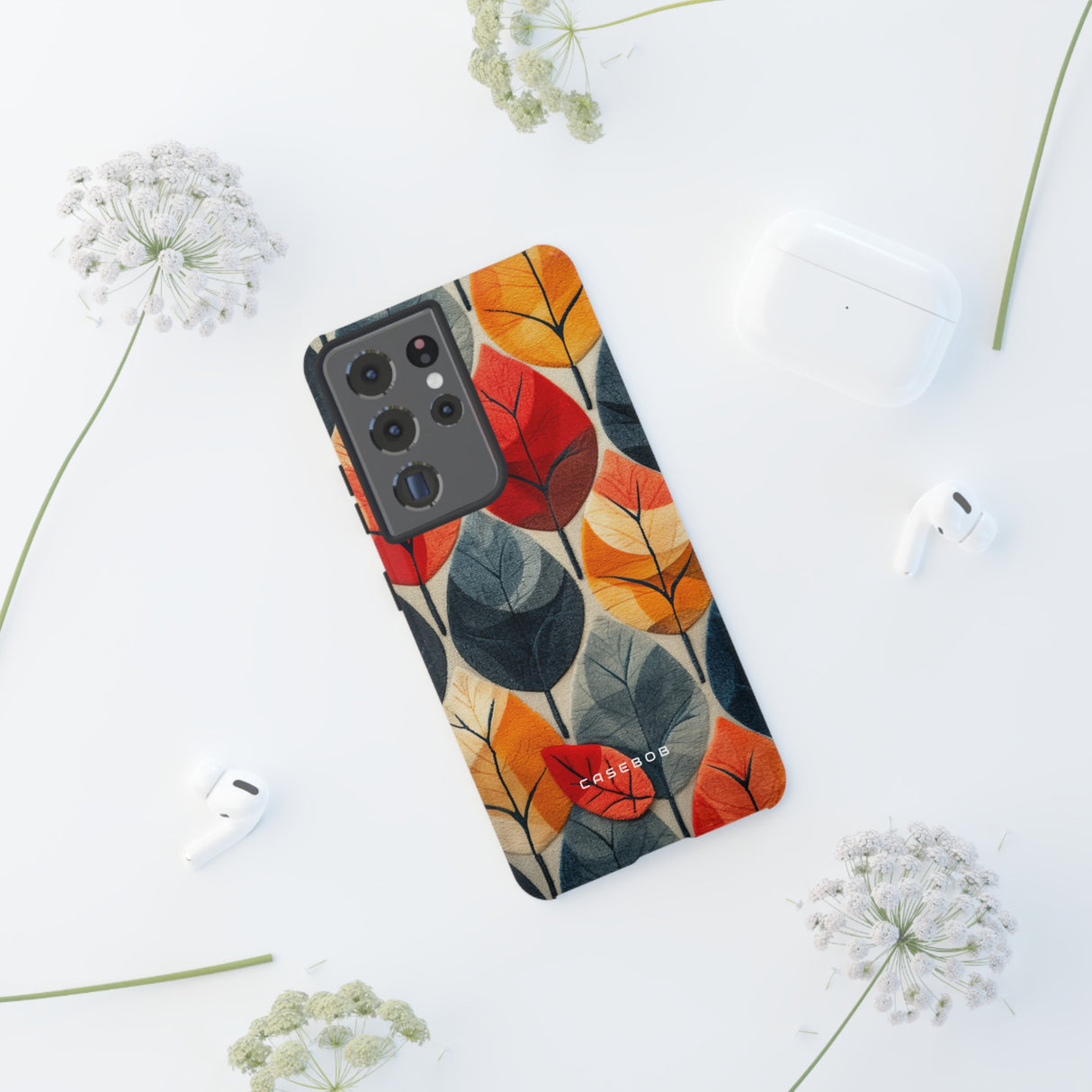 Scandinavian Leafy Serenity - Protective Phone Case