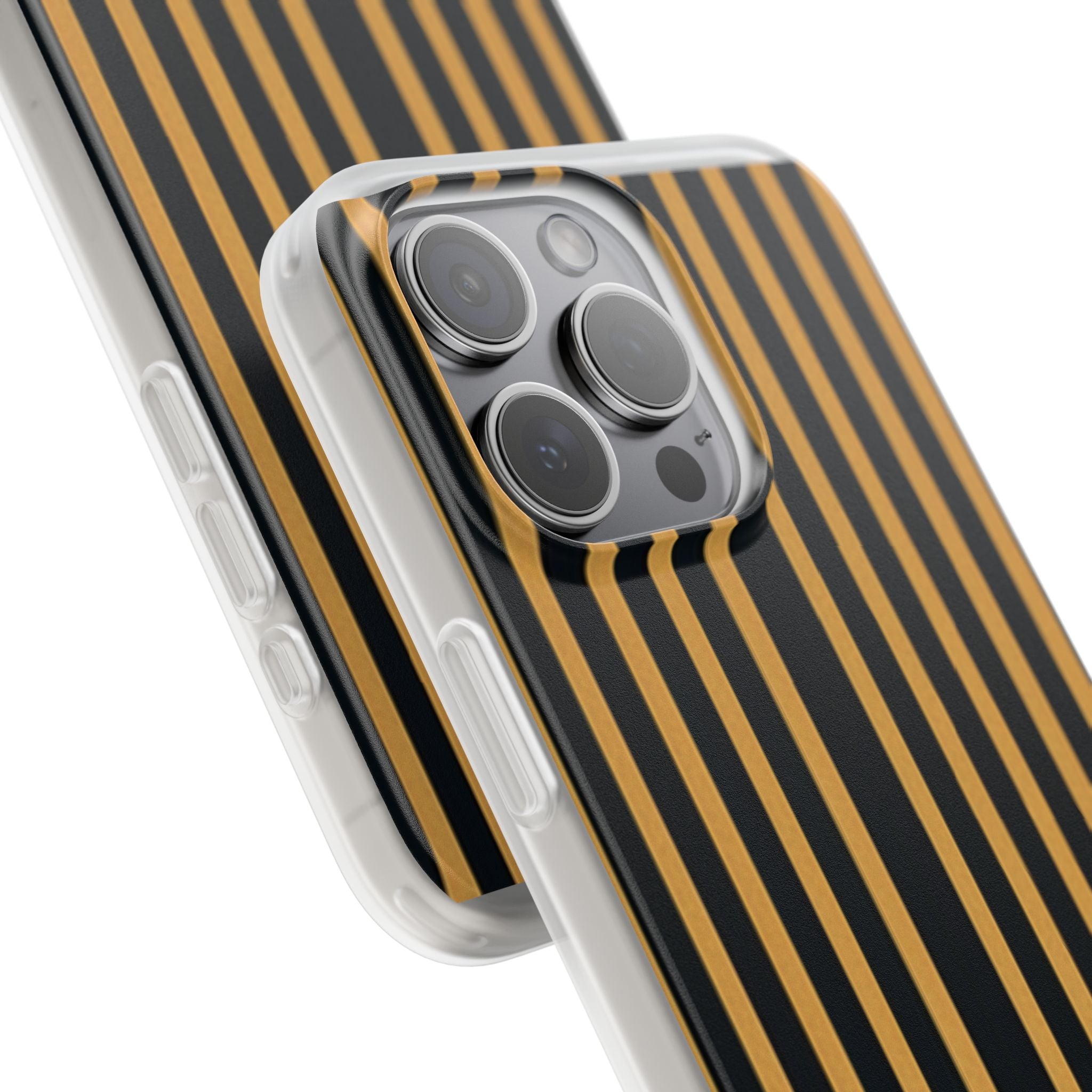 Golden Stripes iPhone 15 Pro Max Case - Soft