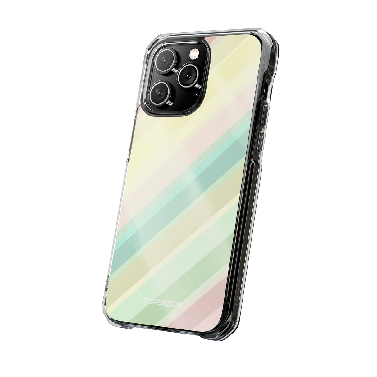 Pastellfarbenes Muster | Handyhülle für iPhone (Clear Impact Case – magnetisch)