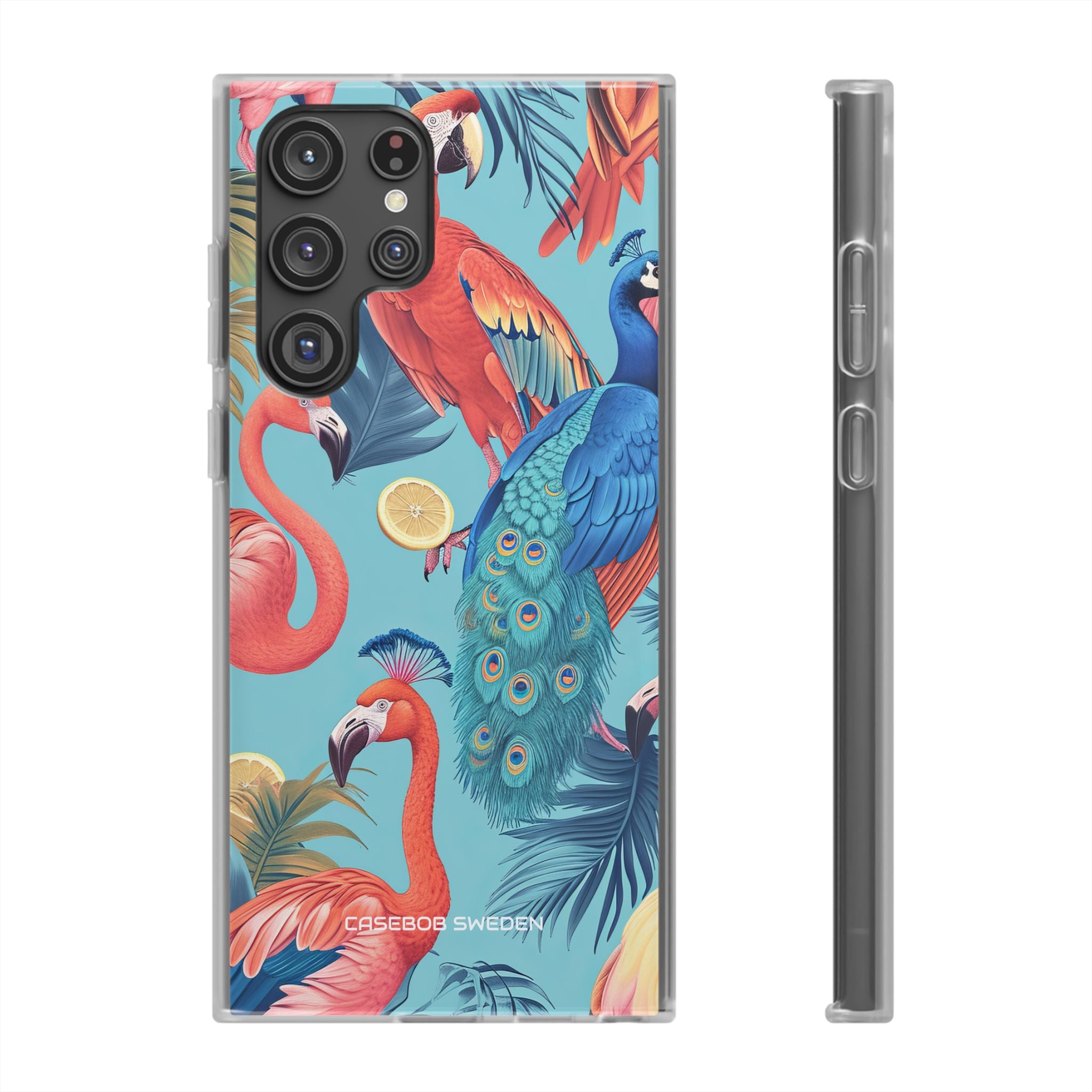 Tropical Flamingo Bliss - Flexi Samsung S22 Phone Case