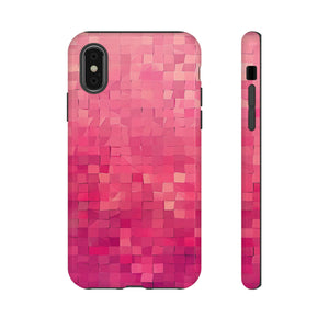 Pink Transition Squares - Protective Phone Case