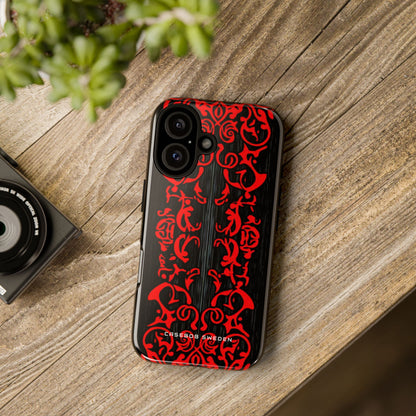 Gothic Crimson Symmetry iPhone 16 - Tough Phone Case