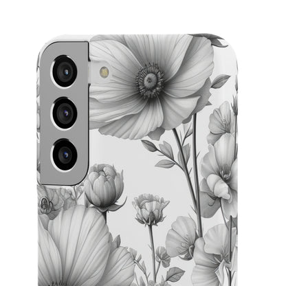 Monochrome Flora | Slim Phone Case for Samsung