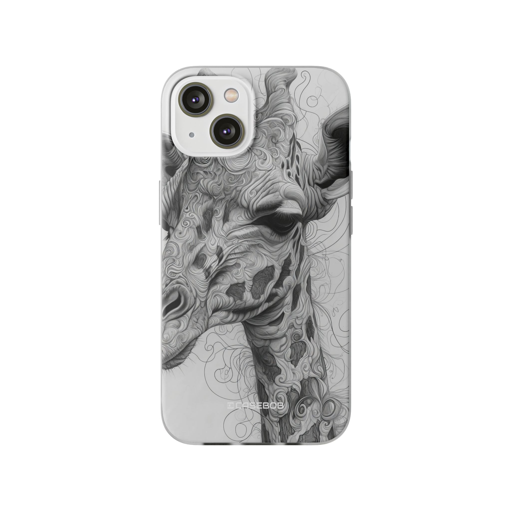 Monochrome Giraffe | Flexible Phone Case for iPhone