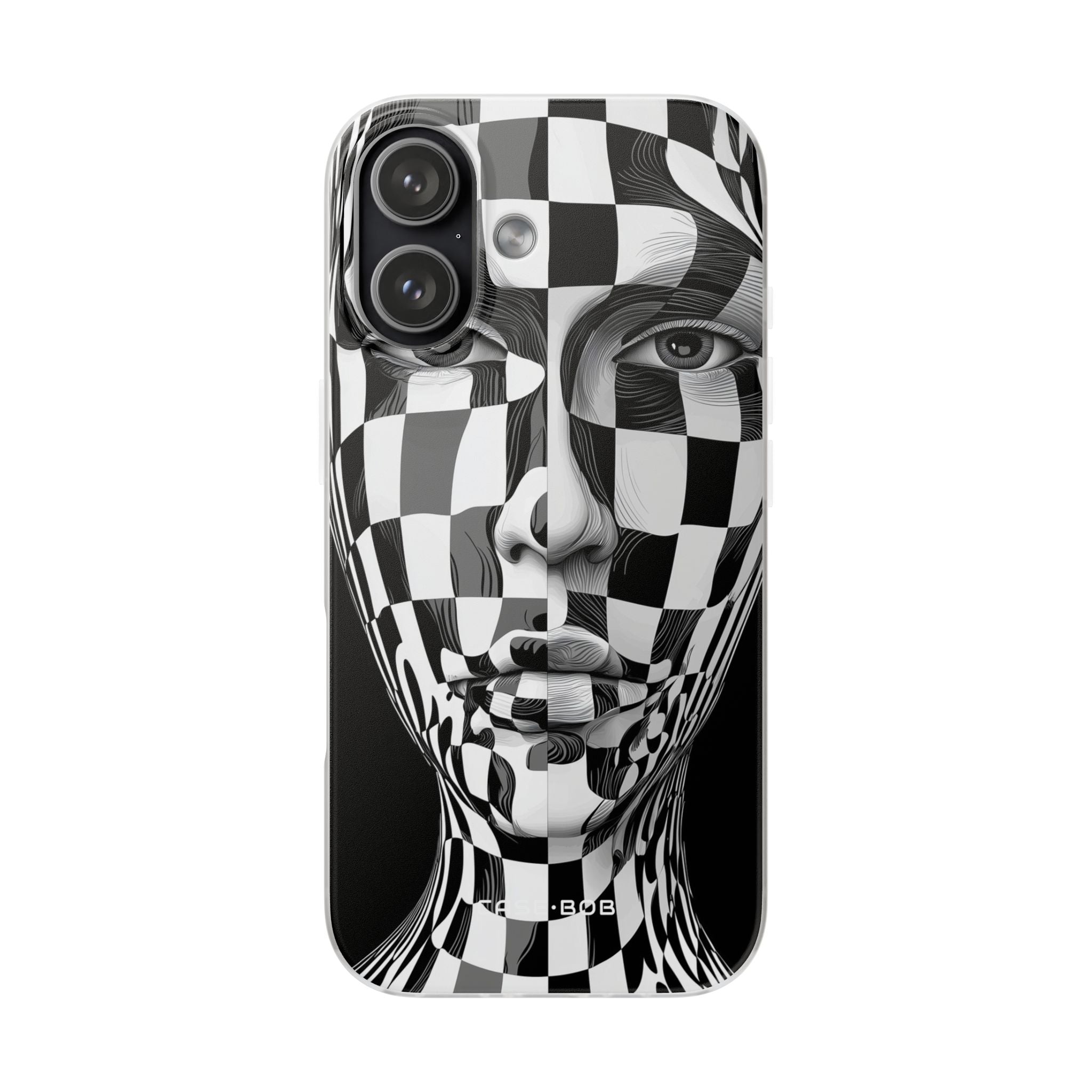 Checkered Face iPhone 17 Case - Soft