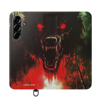 Wolf Moon Glare - Samsung S25+ Case - Lompakko