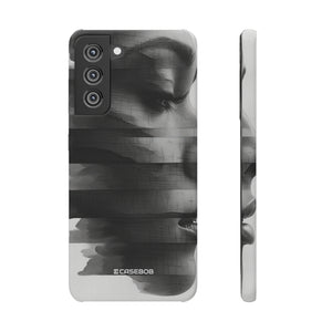 Abstract Glitch Portrait | Slim Phone Case for Samsung