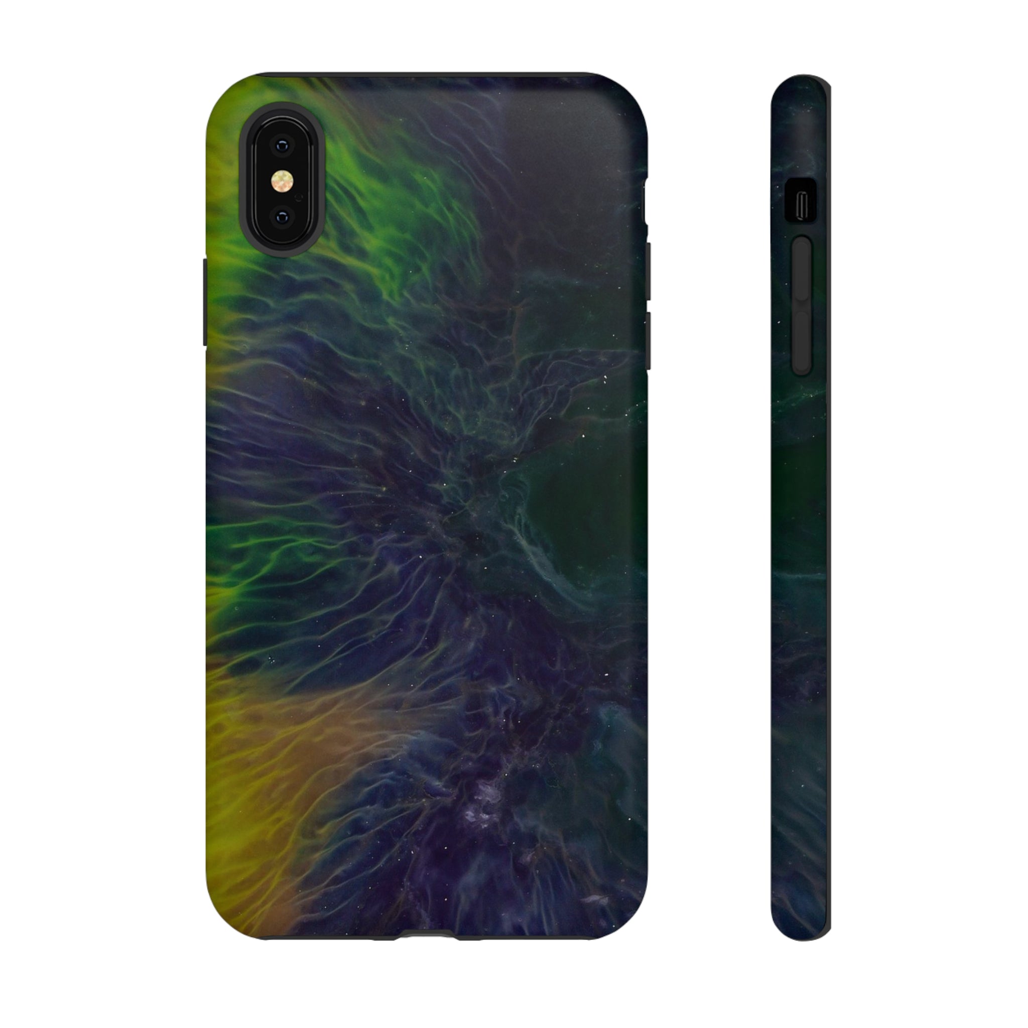 Dark Blue Ink Art iPhone Case (Protective) iPhone XS MAX Matte Phone Case