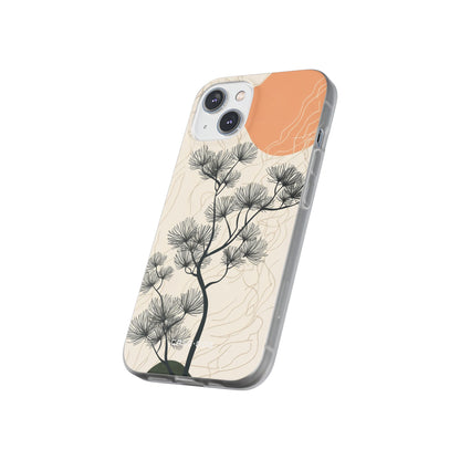 Spiky Tree Sunset iPhone 14 Case - Soft