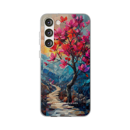 Vibrant Geometric Tree Landscape Samsung S23 - Flexi Phone Case