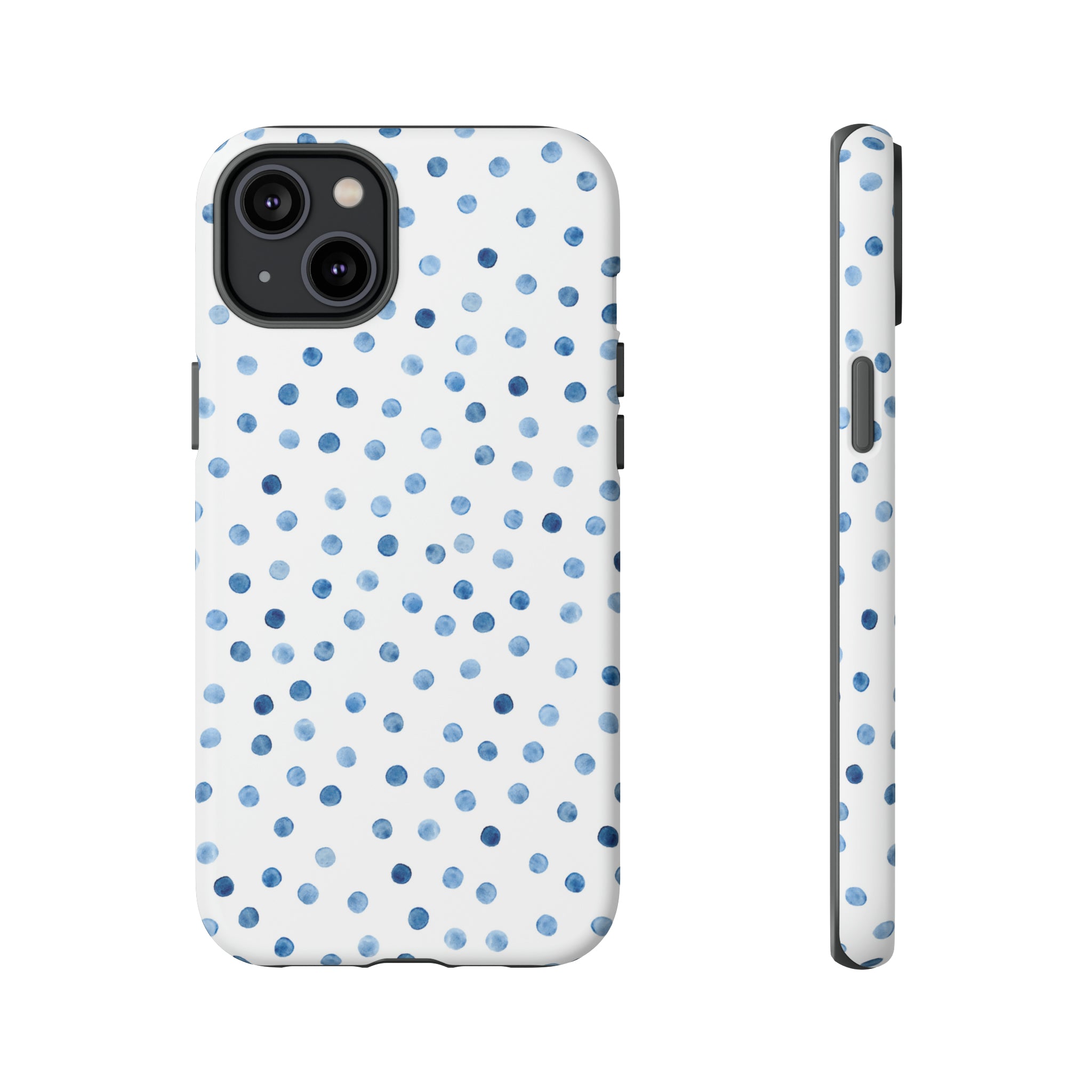 Blue Dots Pattern - Protective Phone Case