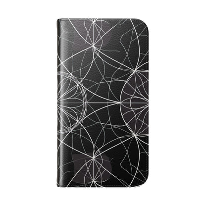 White Mandala Radiance - iPhone 15 Case - Wallet