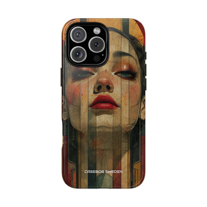 Bold Art Deco Portrait - Tough iPhone 16 Phone Case