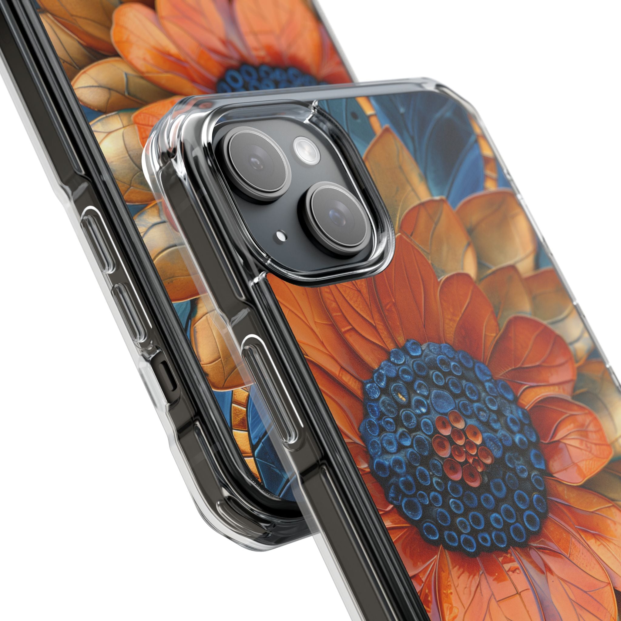 Mosaic Blossom Harmony iPhone 15 - Clear Impact Phone Case