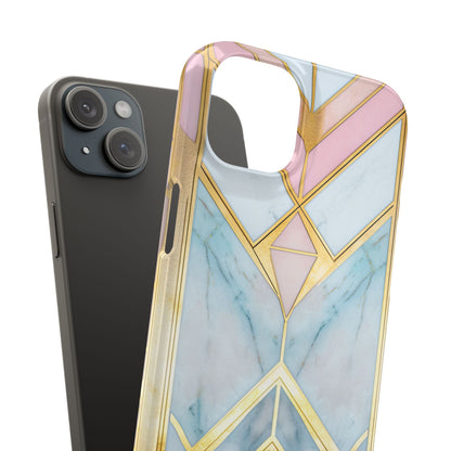 Gold Pink Art Deco - Slim iPhone 15 Phone Case