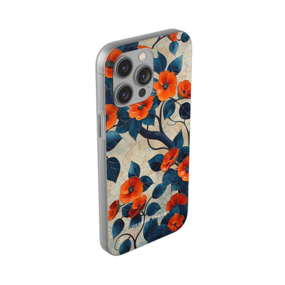 Orange Blossoms Mosaic Harmony iPhone 14 - Flexi Phone Case