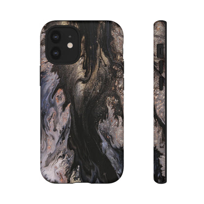 Dark Glitter Ink Art iPhone Case (Protective) iPhone 12 Mini Matte Phone Case