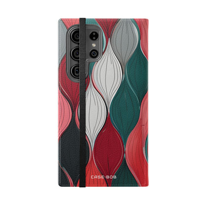 Lehti Spiraali Pink - Samsung S23 Ultra Case - Lompakko