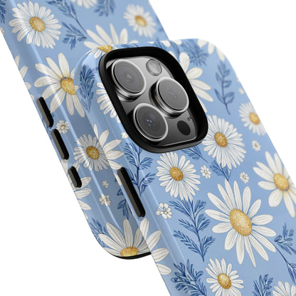 Daisies On Blue - iPhone Case