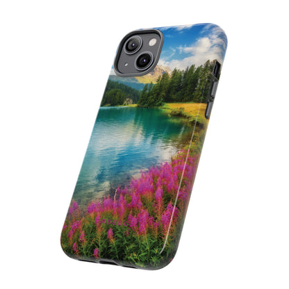 Azure Alpine Lake Phone Case - Protective Phone Case