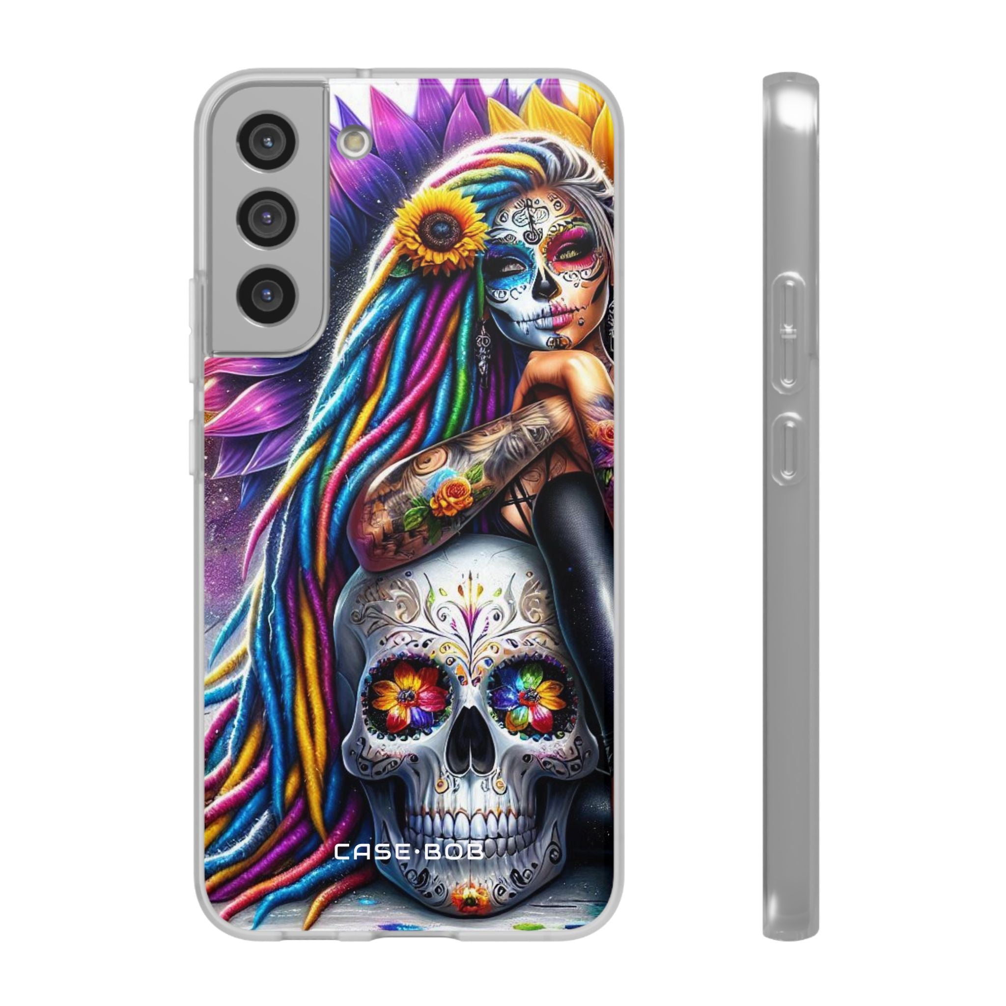 Sunflower Skull Glow Samsung S22 Plus Case - Soft