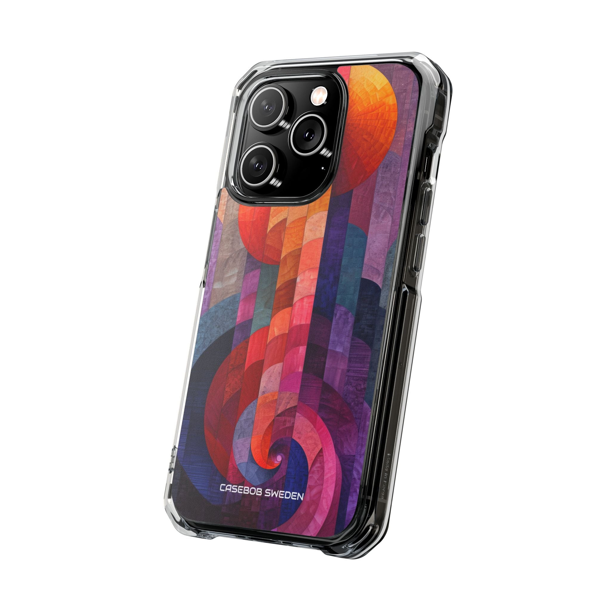 Purple Orange Abstract - Clear Impact iPhone 14 Phone Case